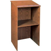 Stand Up Podium / lutrin - 24" W x 19-1 / 4" D x 45-7 / 8 « H chêne moyen