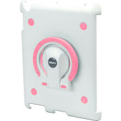 Aidata ISP202WP SpinStand Multifunction Stand for iPad 2, White Shell with White and Pink Ring