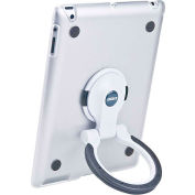 Aidata ISP502CWB SpinStand for iPad 2, 3 & 4, Clear Shell with White and Black Ring