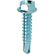 Self-Drilling Screw - #10 x 1-1/2" - Hex Washer Head Teks Point - Zinc Plated - Box of 100