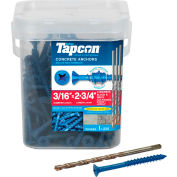 ITW Tapcon béton ancre - 3/16 x 2-3/4 '' - à tête plate cruciforme - paquet de 225-24565