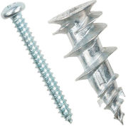 Ancrage à vis pour porte creuse et cloison sèche, ITW E-Z Ancor 25225, 1 po, fabriqué aux États-Unis, paquet de 25