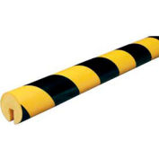 Knuffi Edge Bumper Guard, Type B, 196-3/4"L x 1-9/16"W, Black & Yellow, 60-6710