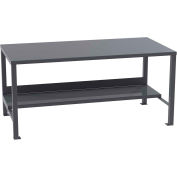 Jamco UA496GP Fixed Height Welded Steel Workbench - Lower Shelf - 96"W x 36"D x 34"H