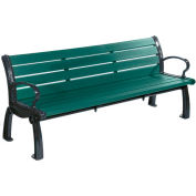 Global Industrial™ Heritage 6' Banc en plastique recyclé, banc vert / cadre noir