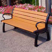 Frog Furniture Heritage 5' Banc en plastique recyclé, banc en cèdre / cadre noir