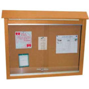 Grenouille mobilier moyen Message Center, plastique recyclé, deux côtés, pas de messages, cèdre, 36" W x 26" H