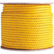BOEN Polypropylene 3-Strand Rope YR-121200 - 1/2" x 1200' - 50 Lb. - Yellow
