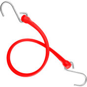 Sangle élastique robuste en polyuréthane de 24 po, crochets en acier galvanisé - Rouge, qté par paquet : 48