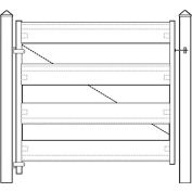 Adjust-A-Gate II AG24006 Ranch Style Fence Gate Frame 4 Rail Kit 72"W x 44"H, White