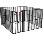 Modulaire de Style européen de Lucky Dog Kennel Dog 72" H x 120" W x 120 « L, noir