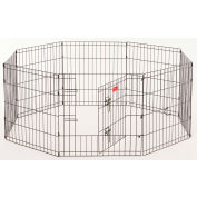 Lucky Dog Heavy Duty Dog Exercise Pen With Stakes 24"W x 24"H, Black