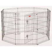 Lucky Dog Heavy Duty Dog Exercise Pen With Stakes 24"W x 36"H, Black