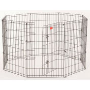 Lucky Dog Heavy Duty Dog Exercise Pen With Stakes 24"W x 36"H, Black