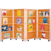 Jonti-Craft® Mobile Library Bookcase - 4 Sections
