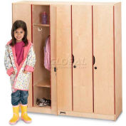 Jonti-Craft® Kid Lockers w/Doors- 5 Wide , 48"W x 15-1/2"D x 50-1/2"H, Birch Plywood