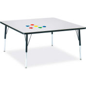 Berries® Square Activity Table, 48"W x 48"L x 24-31"H, Classic Gray