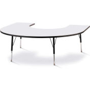 Berries® fer à cheval activité Table, W 60" x 66 « L x 24 » à 31 « H, Classic gris