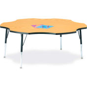 Berries® Six feuilles Table d’activité, 60" W x 60 « L x 24-31 » H, chêne classique