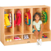 Jonti-Craft® Toddler Coat Locker, 5 Wide, w/o Trays, 48"W x 17-1/2"D x 35"H, Birch Plywood
