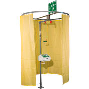 Hughes® Safety Shower Modesty Curtain, Montage de tuyau, Nylon, Jaune