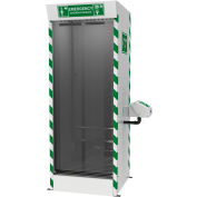 Hughes® Emergency Cubicle Shower w / Multi-Nozzle Body, Eye & Face Wash, Floor Mount, 30 GPM