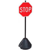 Magic Master XL-PP3-72 XL-Portable Pole Rolling Sign Base, 72" Pole, Black