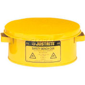 Banc de Justrite Can, 1 Gallon, w / panier, jaune, 10380