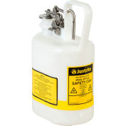 Bidon de sécurité Justrite® Type I pour liquides inflammables, plastique, capacité de 1 gallons, blanc