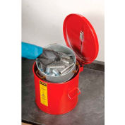 Justrite Wash Tank, 1-Gallon, w/ Basket, Red, 27711