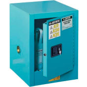 Justrite 4 Gallon 1 Door, Self-Close, Countertop, Acid Corrosive Cabinet, 17"W x 17"D x 22"H, Blue