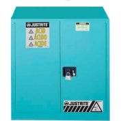 Justrite 30 Gallon 2 Door, Manual, Acid Corrosive Cabinet, 36"W x 24"D x 35"H, Blue