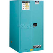 Justrite 90 Gallon 2 Door, Manual, Acid Corrosive Cabinet, 43"W x 34"D x 65"H, Blue