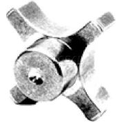 J.W. Winco CKS Four-Prong Clamping Knob, 2-1/2", 2.5" (63.5), .56"(14.3)