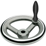 JW Winco - 10ME83/D - Aluminum Spoked Handwheel w/ Revolving Handle - 3.15" Dia x 10mm Bore