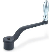 J.W. Winco DIN468 Off-Set Crank Handles, Cast Iron, Revolving, Square Bore - 10mm, 2.4"H Handle