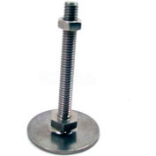 Pied de niveau, 5-8/11 x 5,91 "3,15" Base Dia, Stud, Cap lb 6, 58, 2 700,304" H SS