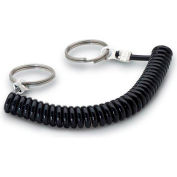 J.W. Winco GN111.4 Spiral Retaining Cables, Plastic, 2 Key Rings, 3.94"L, 0.71" Key Ring Dia.