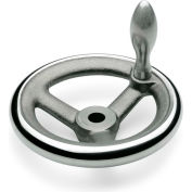 JW Winco - 12MN81/D - Cast Iron Spoked Handwheel w/ Revolving Handle - 3.15" Dia x 12mm Bore