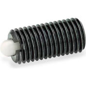 J.W. Winco GN616 Spring Plungers, Plastic, Nose Pin, Standard Spring, 0.24" Plunger Dia, Blk, 1.1"L