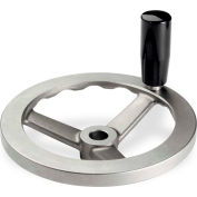 JW Winco - 14MDF2/D - inox 3 rayons volant w / poignée Rev - 4,92" Dia x 14 mm d’alésage