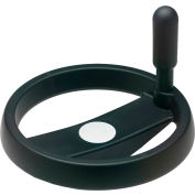 JW Winco - 14MEL3/D - Plastic Two Spoked Handwheel w/ Revolving Handle - 4.92" Dia x 14mm Bore