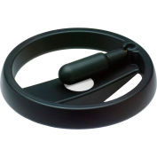 Winco JW - 14MEM4/D - plastique deux rayons volant avec poignée rétractable - 6,30" Dia x 14 mm d’alésage