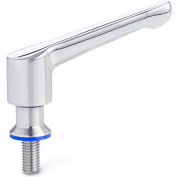 Hygenic Design Adjustable Lever - M6 - 32mm Threaded Stud - Stainless - J.W. Winco