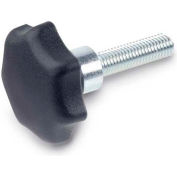 1.57 Dia. Five Lobe Elesa Plastic Knob 1 Each Black Plastic 5//16-18 Thru