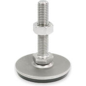 Mise à niveau pied - fileté - 2700 lb capacité - 1,57" ø - J.W. Winco 41-40-3/8X16-75-D1-S de Base