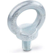 J.W. Winco DIN 580 Lifting Eye Bolts, Steel, Shoulder, Zinc Plated, M10, 1-3/4"H, 3/8"T, 11/16"L