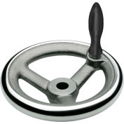 JW Winco - 5BE87/D - Aluminum Spoked Handwheel w/ Revolving Handle - 6.30" Dia x .625" Bore