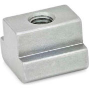 J.W. Winco DIN 508 T-Slot Nuts, Acier, Plaine, M5, 3/8"W x 5/16"H