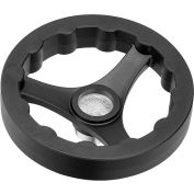 JW Winco - 6359005 - Plastic 3 Spoked Handwheel w/o Handle - 3.94" Dia x .16" Pilot Hole